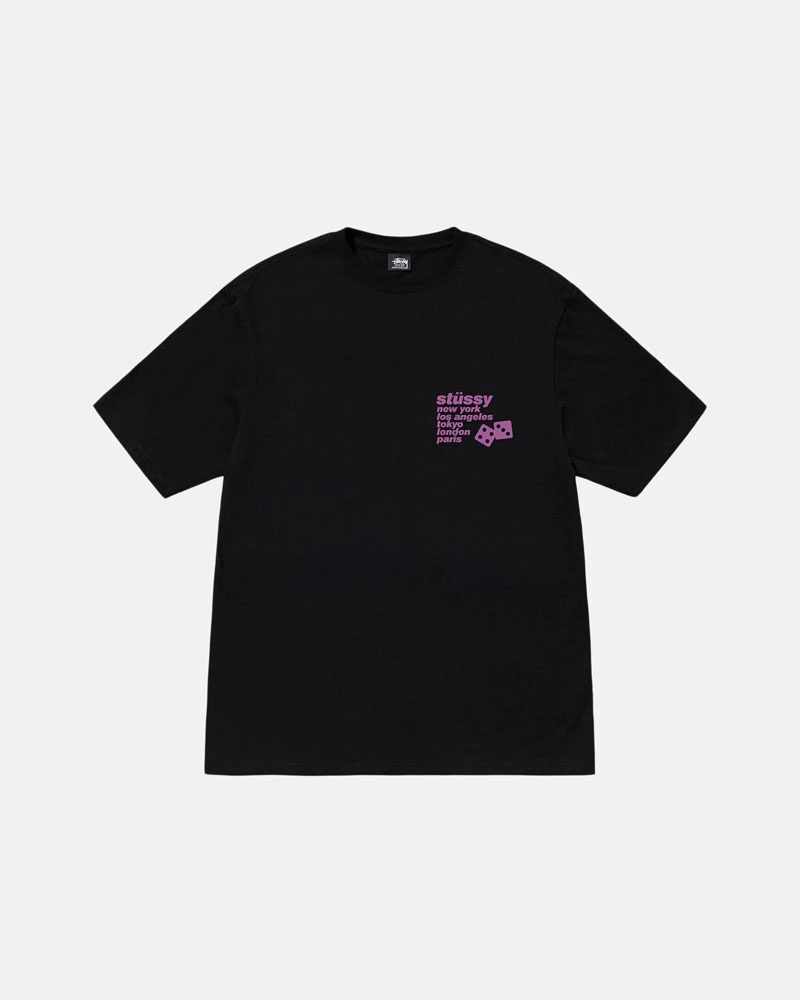 Black Stüssy Silhouette T-Shirt | UAE HZA024168