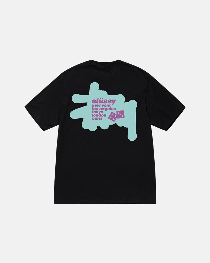 Black Stüssy Silhouette T-Shirt | UAE HZA024168