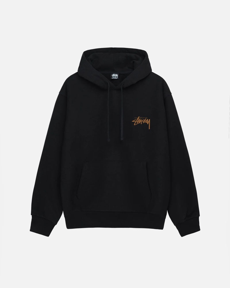 Black Stüssy Skate Tough Hoodie | UAE ZXO639710