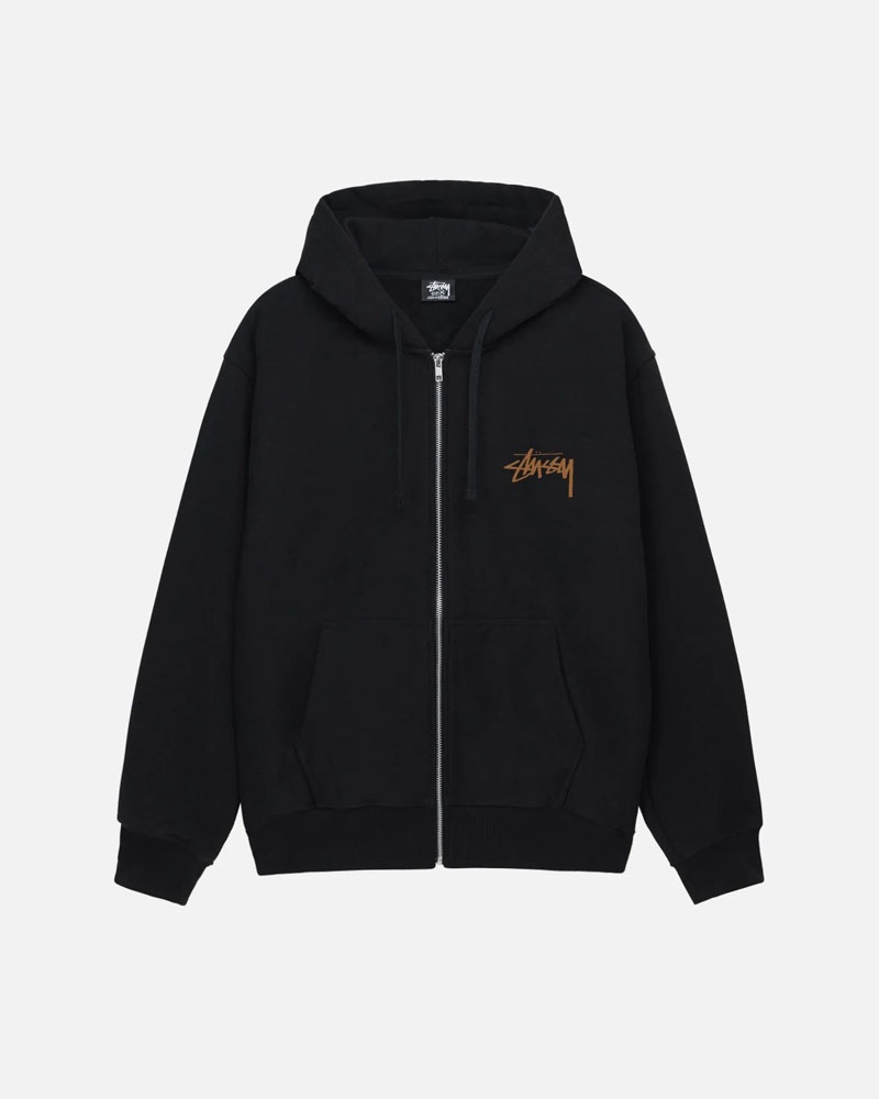 Black Stüssy Skate Tough Zip Hoodie | UAE GYF357092