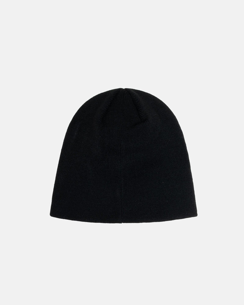 Black Stüssy Skullcap Basic Beanie | UAE HQM536842