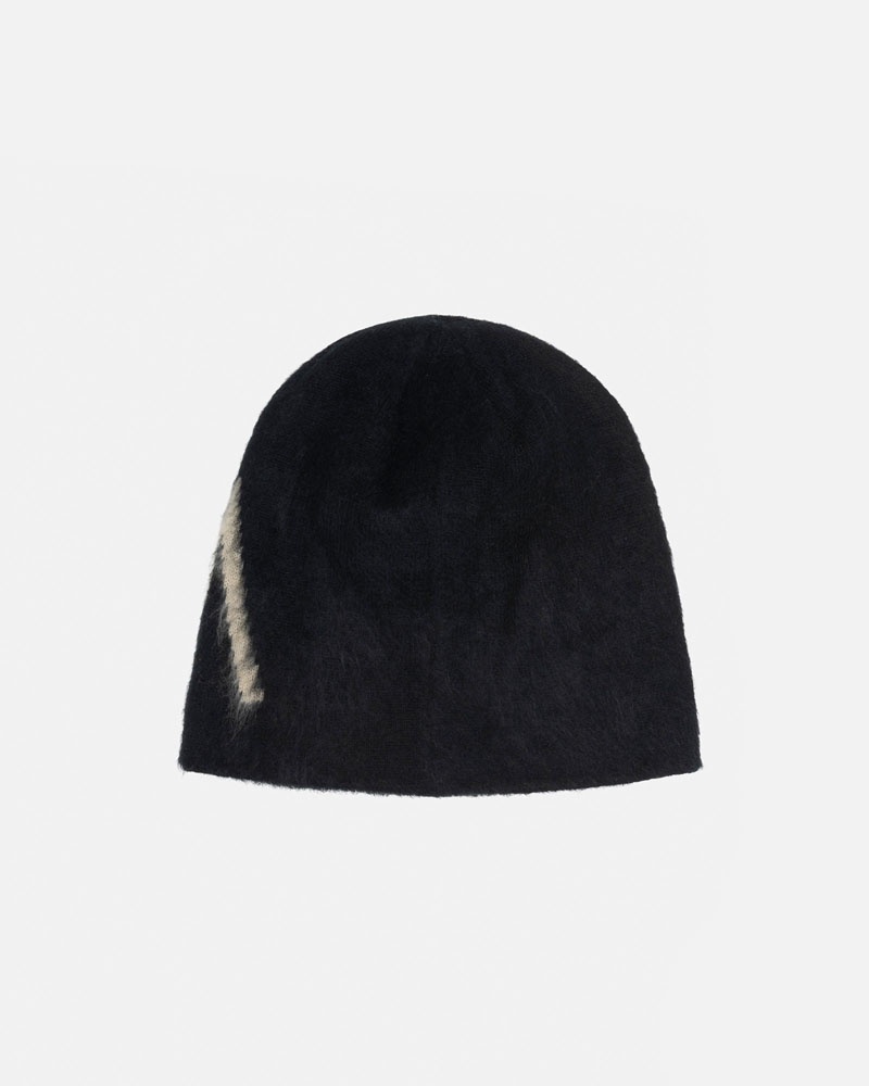 Black Stüssy Skullcap Brushed Out Stock Beanie | UAE ERW493810