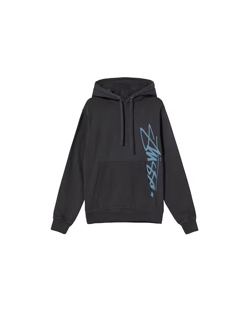 Black Stüssy Smooth Stock Printed Hoodie | UAE LRT419526