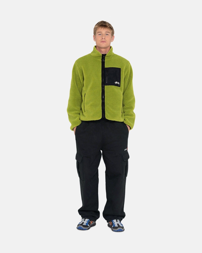 Black Stüssy Sport Cargo Fleece Pants | UAE ENT789645