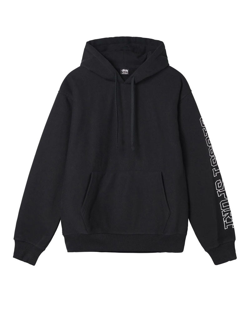 Black Stüssy Sport Hoodie | UAE OXJ714205