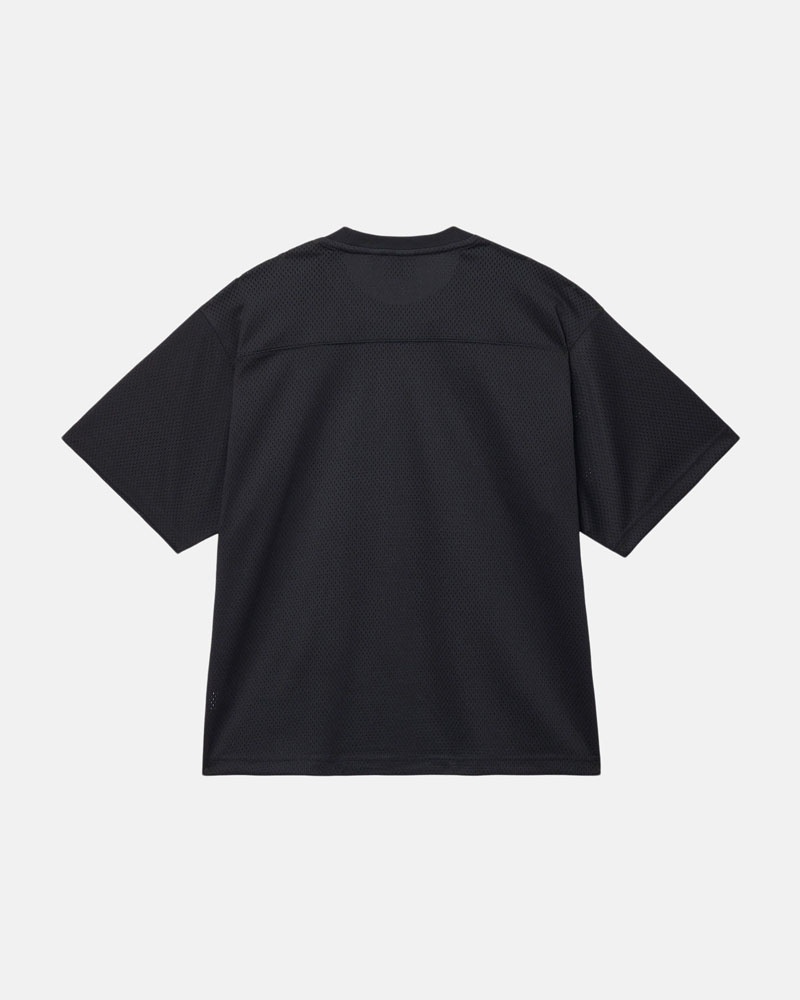 Black Stüssy Sport Mesh Football Jersey T-Shirt | UAE KWN652873