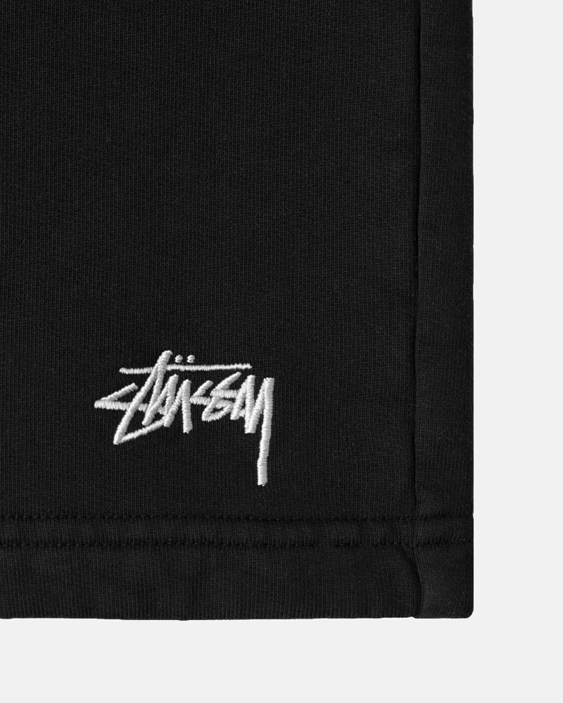 Black Stüssy Stock Logo Sweat Shorts | UAE GYF153927