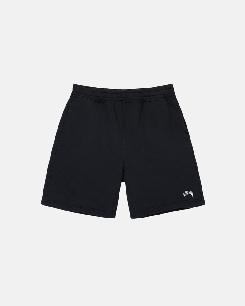 Black Stüssy Stock Logo Sweat Shorts | UAE GYF153927