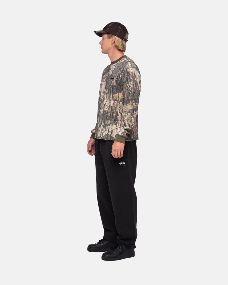 Black Stüssy Stock Logo Sweatpants | UAE GYT347961