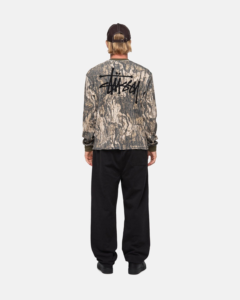 Black Stüssy Stock Logo Sweatpants | UAE GYT347961