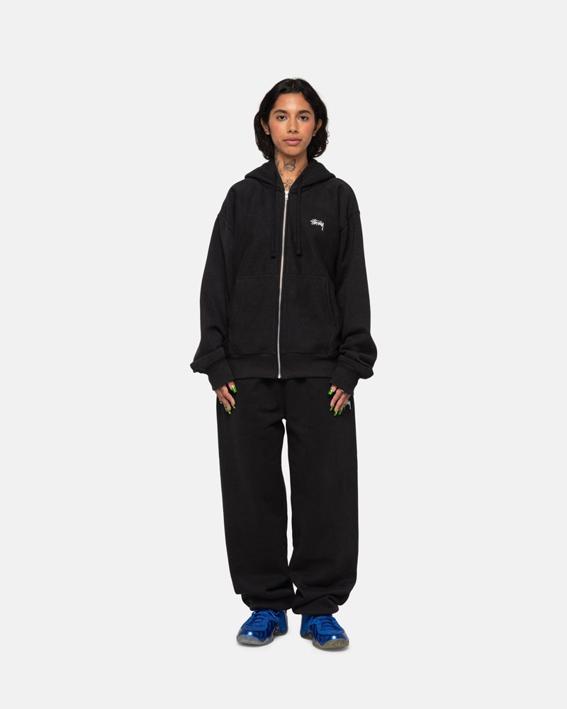 Black Stüssy Stock Logo Sweatpants | UAE GYT347961