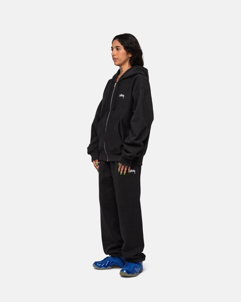 Black Stüssy Stock Logo Sweatpants | UAE GYT347961