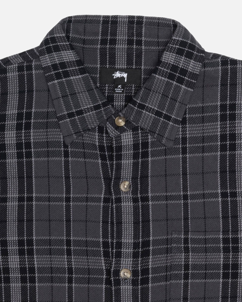 Black Stüssy Stones Plaid Shirts | UAE FOY187920