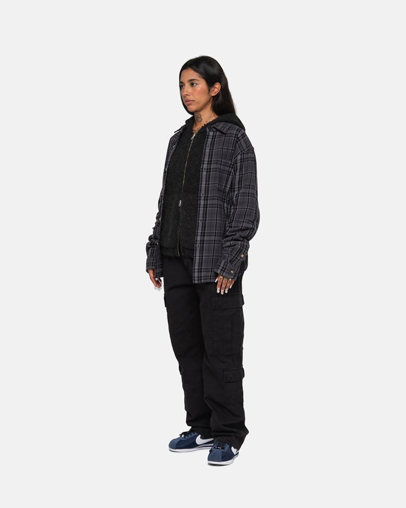 Black Stüssy Stones Plaid Shirts | UAE FOY187920