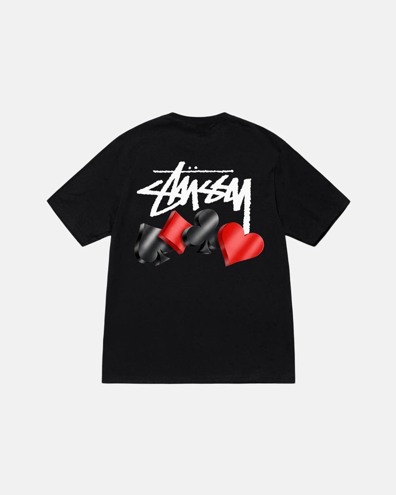 Black Stüssy Suits T-Shirt | UAE HEN619752