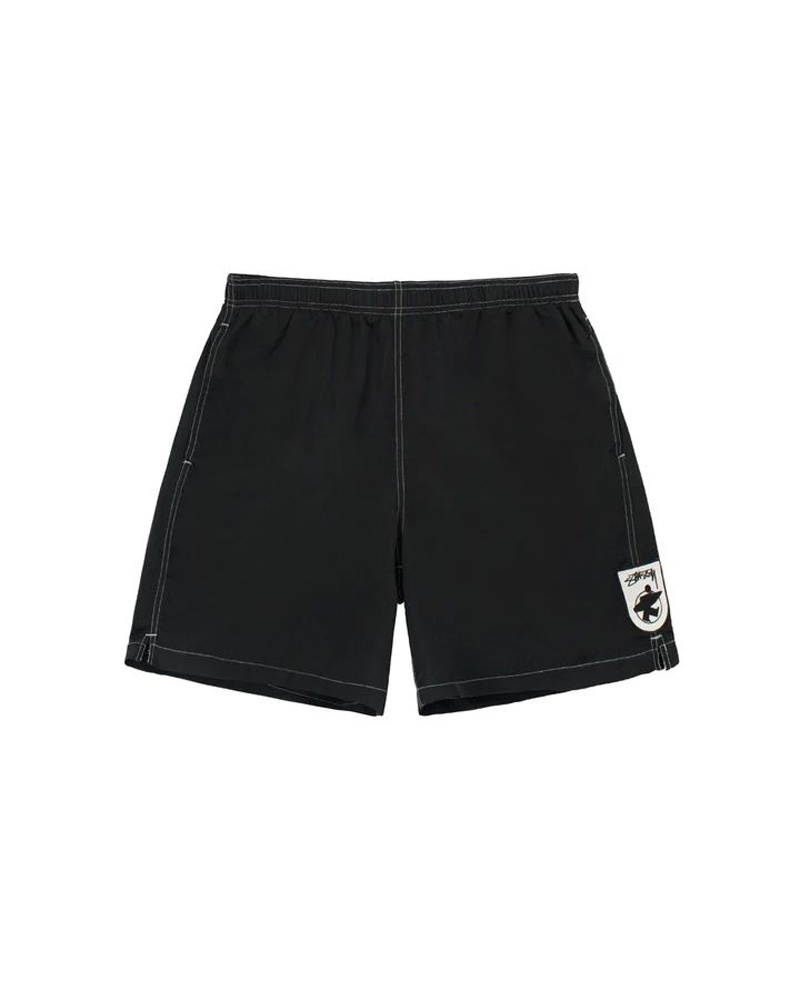 Black Stüssy Surfman Water Shorts | UAE DQL290538