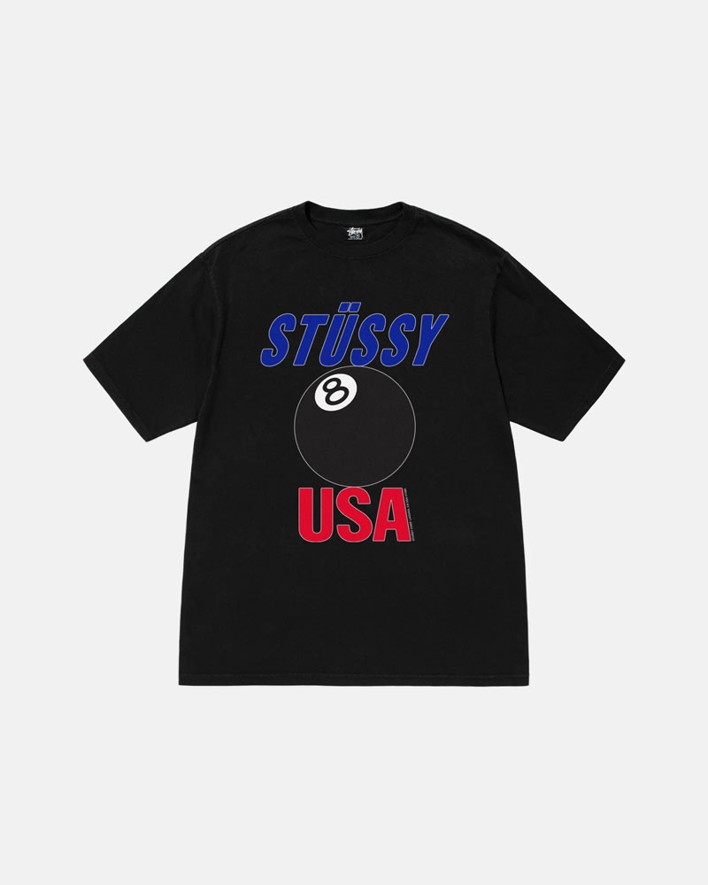 Black Stüssy Usa Pigment Dyed T-Shirt | UAE KFS037895