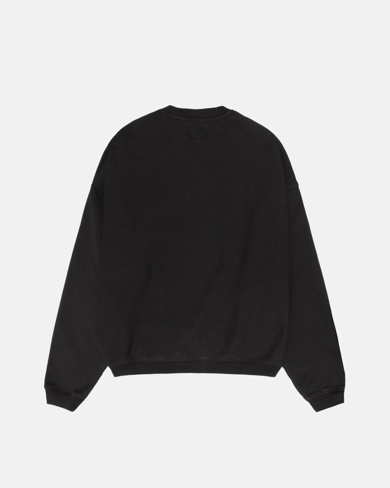 Black Stüssy Varsity Oversized Crew Sweatshirt | UAE TNO460359