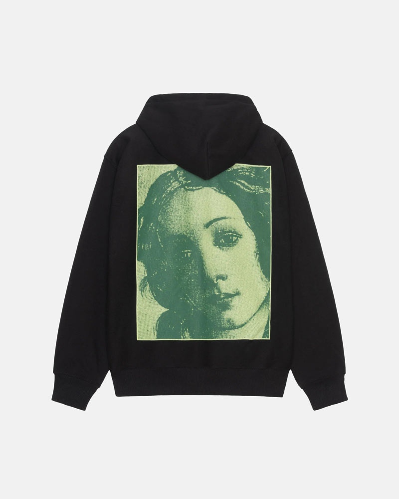 Black Stüssy Venus Zip Hoodie | UAE ZXW871290