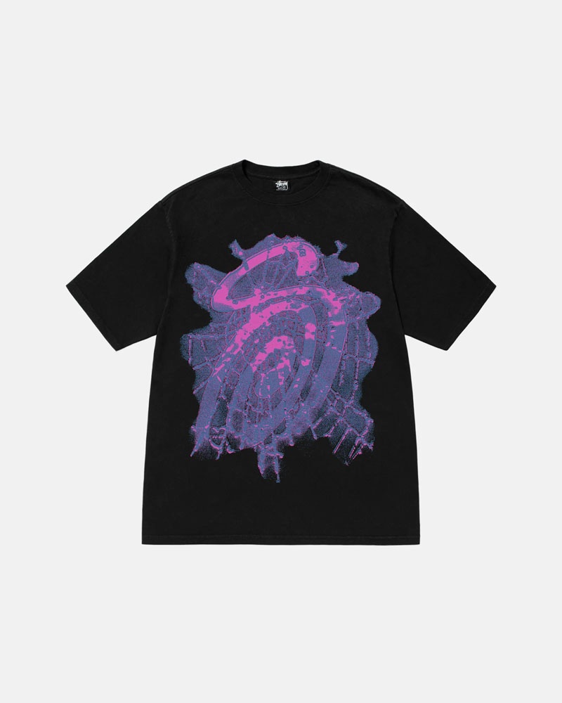 Black Stüssy Web Pigment Dyed T-Shirt | UAE INA731480