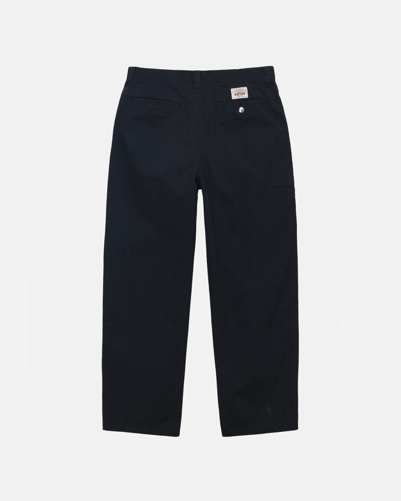 Black Stüssy Workgear Trouser Twill Pants | UAE OAT639245