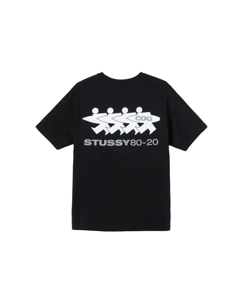 Black Stüssy X CDG T-Shirt | UAE BTK970524