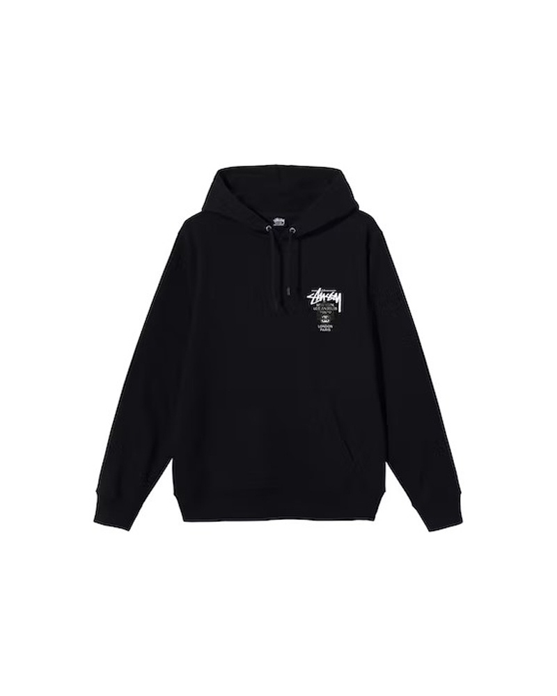 Black Stüssy X Dover Street Market Hoodie | UAE MER524789