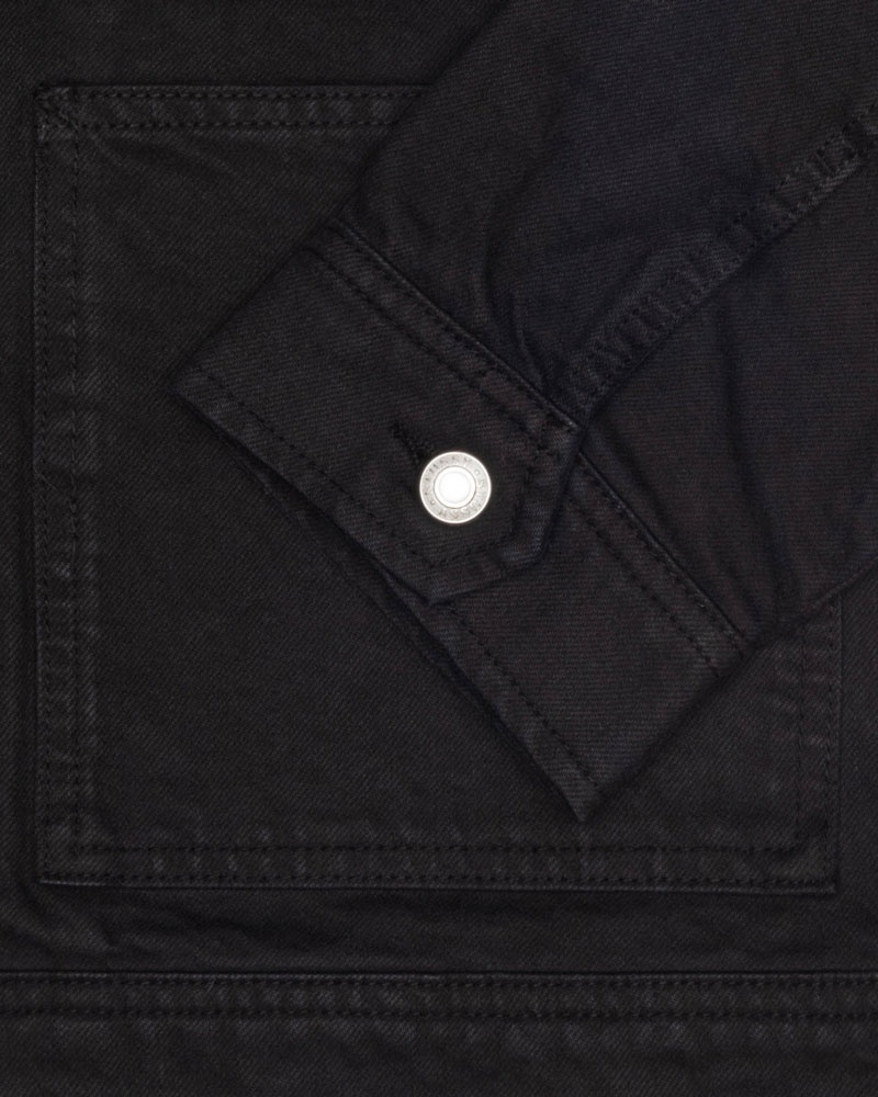 Black Stüssy Zip Work Overdyed Jacket | UAE MVN056482