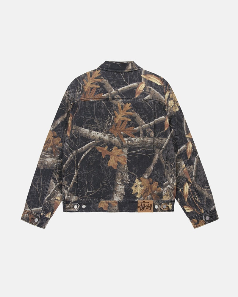 Black Stüssy Zip Work Realtree Edge Jacket | UAE COS165342