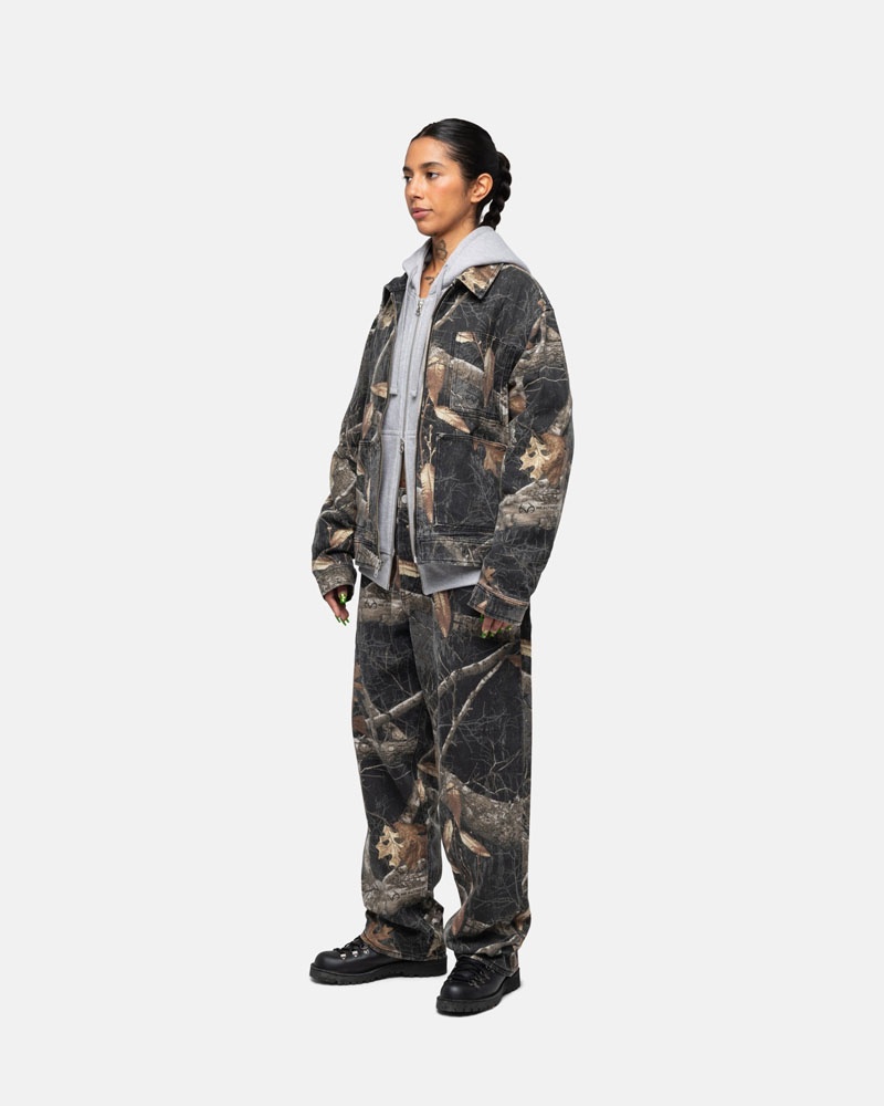 Black Stüssy Zip Work Realtree Edge Jacket | UAE COS165342