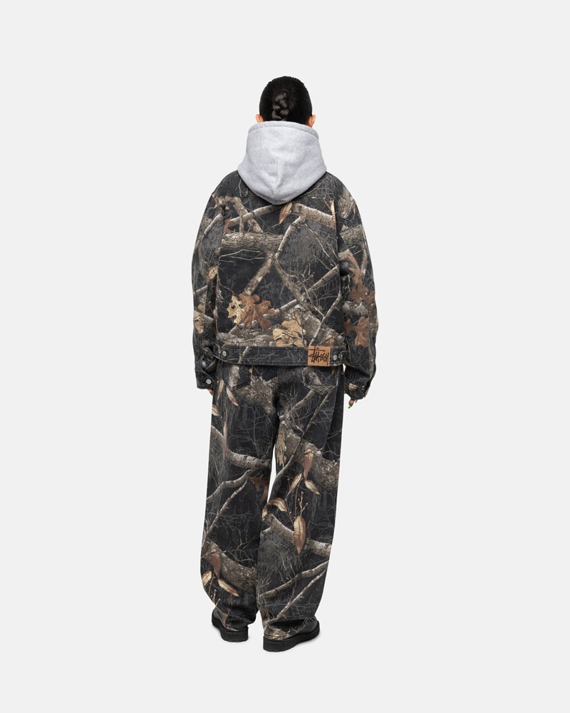 Black Stüssy Zip Work Realtree Edge Jacket | UAE COS165342