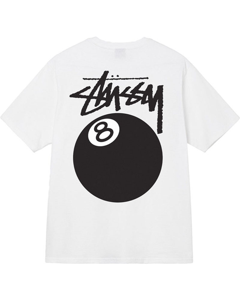 Black White Stüssy 8 Ball T-Shirt | UAE GRZ401256