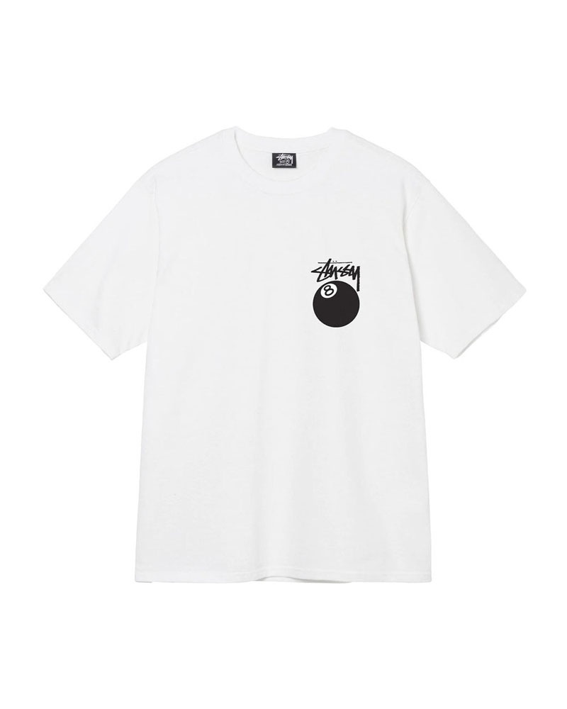 Black White Stüssy 8 Ball T-Shirt | UAE GRZ401256