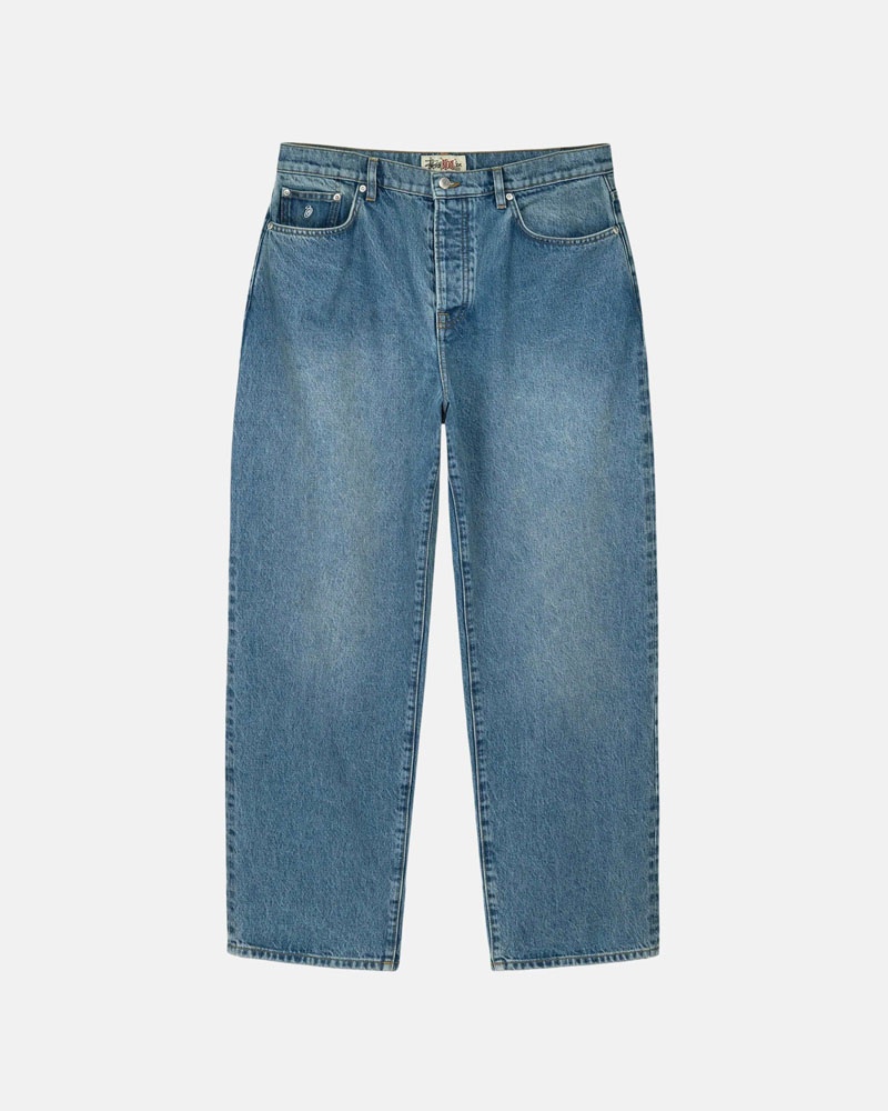 Blue Stüssy Big OL\' Jean Denim Jeans | UAE IMX532890