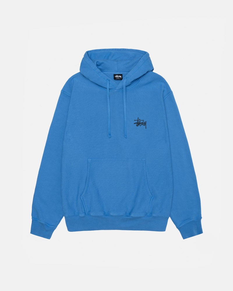 Blue Stüssy Built Tough Pigment Dyed Hoodie | UAE OIP936187