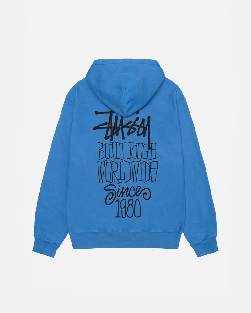 Blue Stüssy Built Tough Pigment Dyed Hoodie | UAE OIP936187