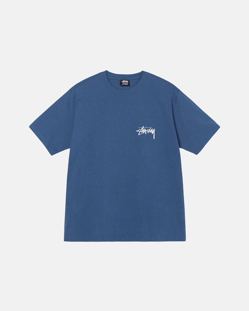 Blue Stüssy Diced Out T-Shirt | UAE CXA495023