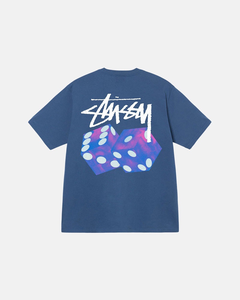 Blue Stüssy Diced Out T-Shirt | UAE CXA495023