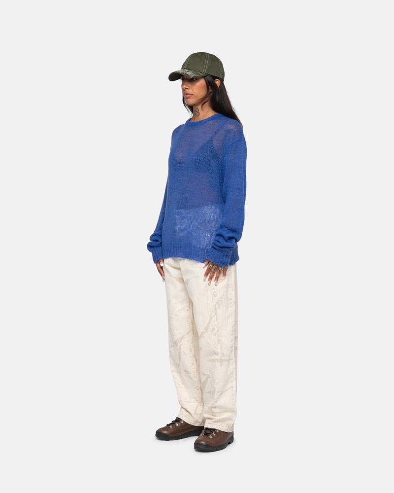 Blue Stüssy S Loose Knit Sweater | UAE RPM864051