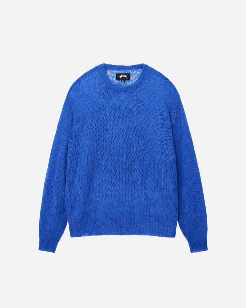 Blue Stüssy S Loose Knit Sweater | UAE RPM864051