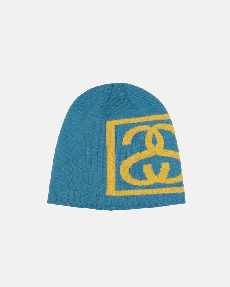 Blue Stüssy Skullcap SS Link Beanie | UAE JMA708452