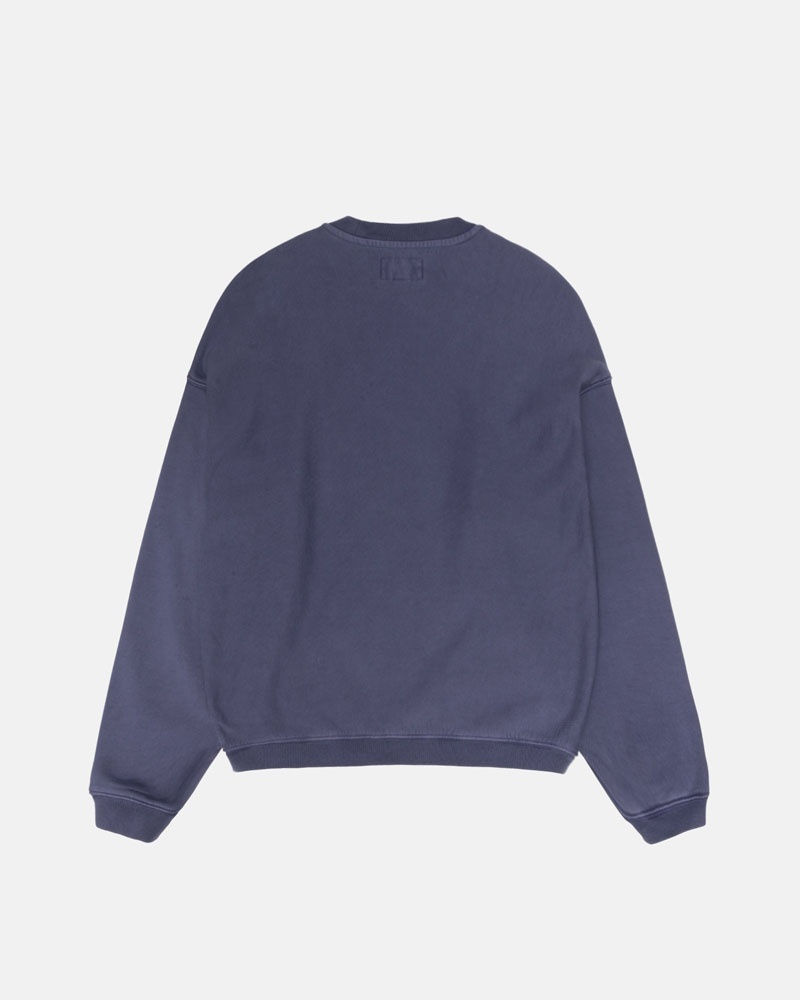 Blue Stüssy Varsity Oversized Crew Sweatshirt | UAE WIV056934