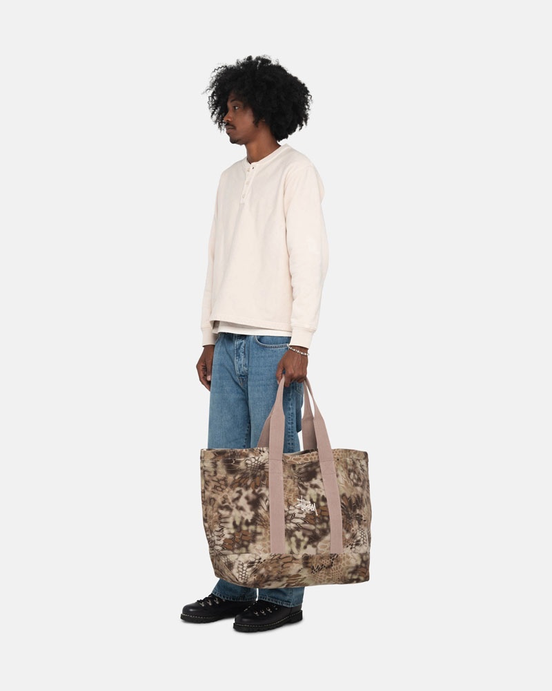 Brown Stüssy Canvas Extra Large Tote Bags | UAE ULX531802