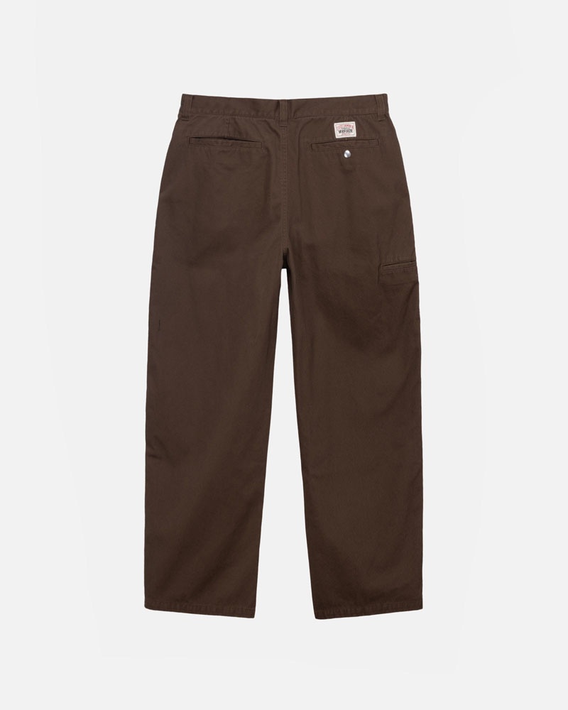 Brown Stüssy Workgear Trouser Twill Pants | UAE BID387069