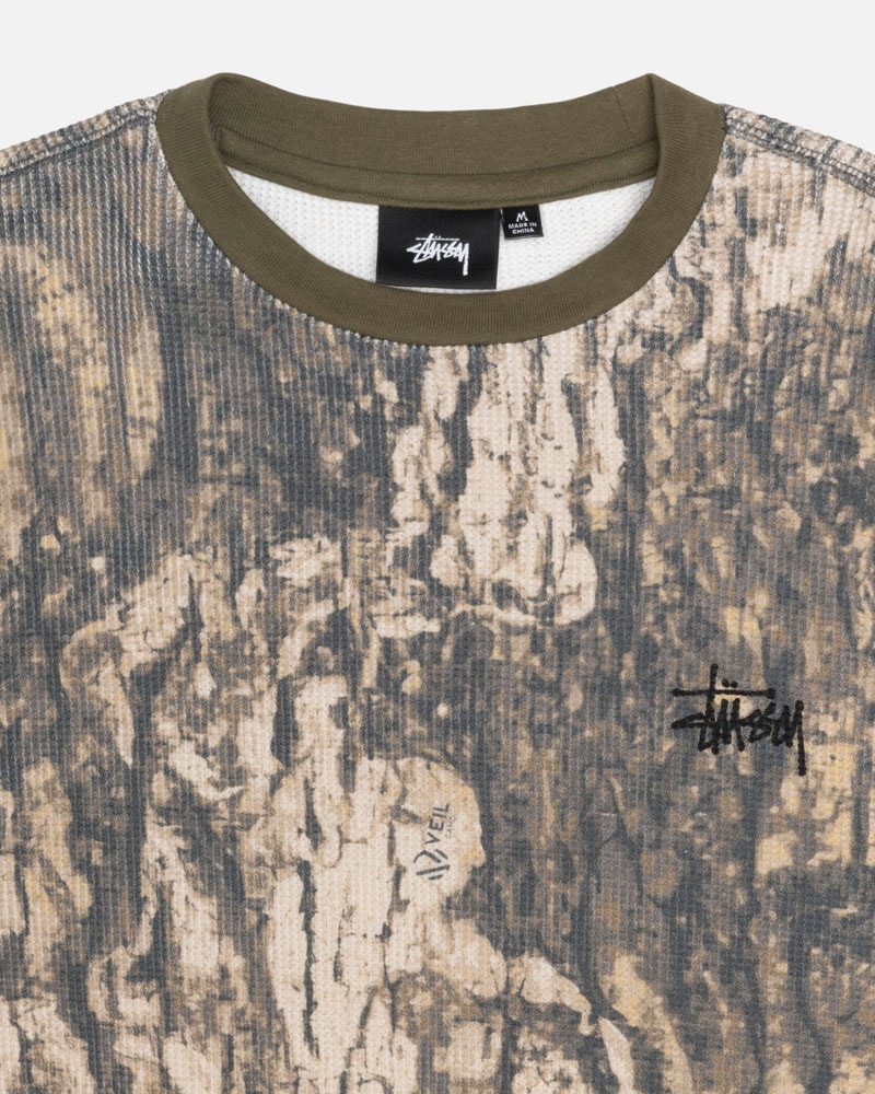 Camo Stüssy Basic Stock LS Thermal Sweater | UAE AWQ073942