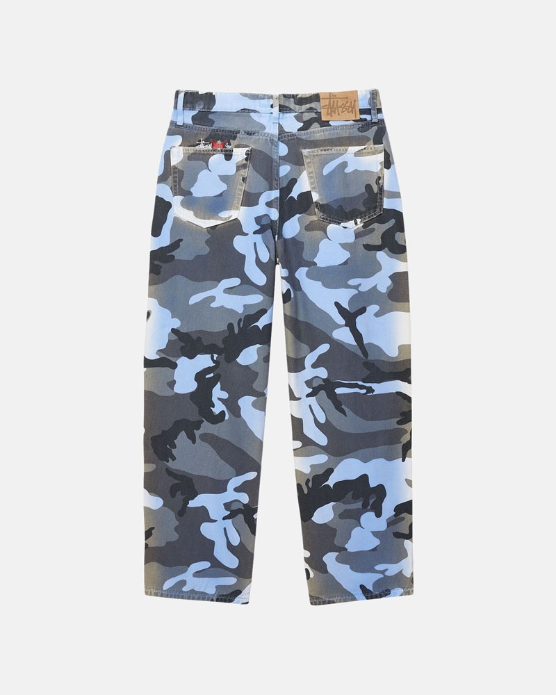 Camo Stüssy Big OL' Jean Spray Dye Canvas Jeans | UAE TLK587963