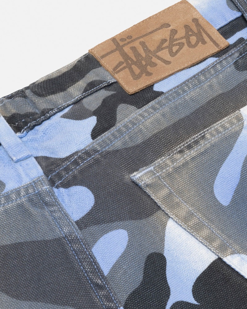 Camo Stüssy Big OL' Jean Spray Dye Canvas Jeans | UAE TLK587963