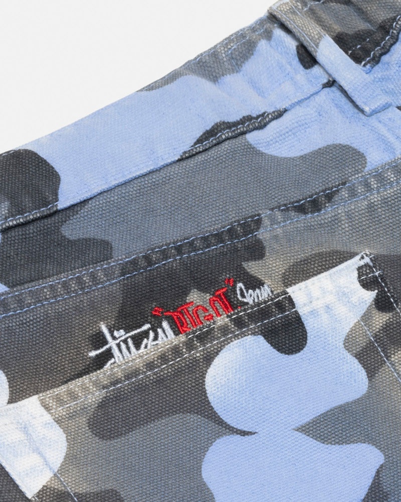 Camo Stüssy Big OL' Jean Spray Dye Canvas Jeans | UAE TLK587963