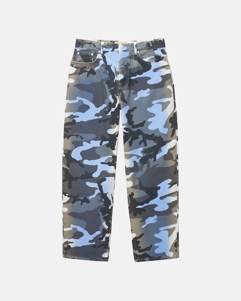 Camo Stüssy Big OL\' Jean Spray Dye Canvas Jeans | UAE TLK587963