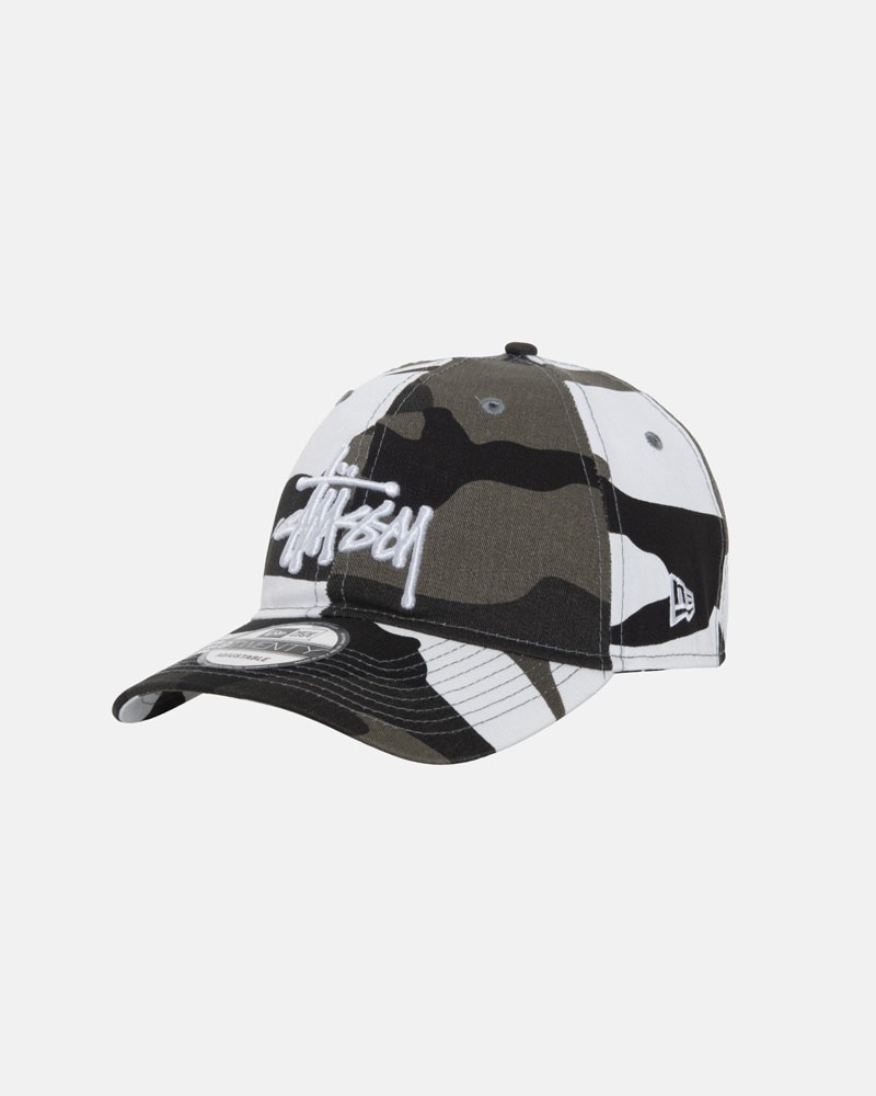 Camo Stüssy New Era 9Twenty Basic Strapback Cap | UAE RPJ879342